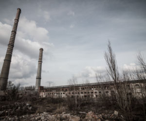 Komin dawnej fabryki Wiskord w Szczecinie