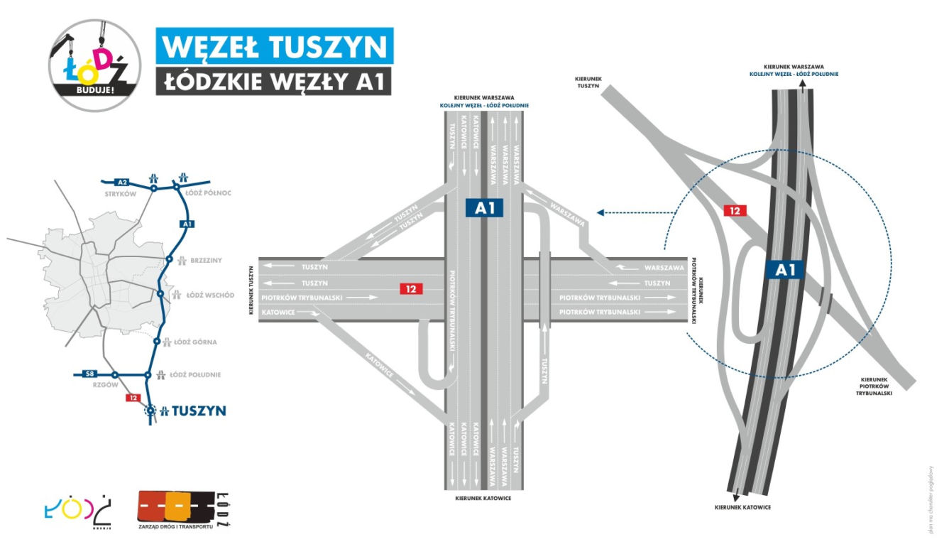 Autostrada A1 Stryków-Tuszyn. Wschodnia obwodnica Łodzi