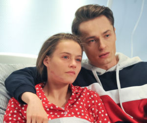Barwy szczęścia, odc. 2020. Julita (Katarzyna Sawczuk), Józek (Patryk Pniewski)