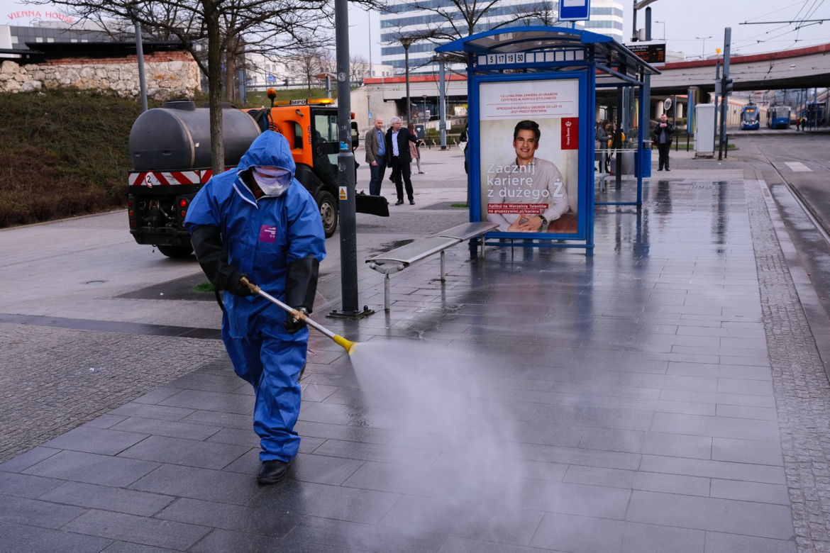 Tak wygląda wielka dezynfekcja Krakowa