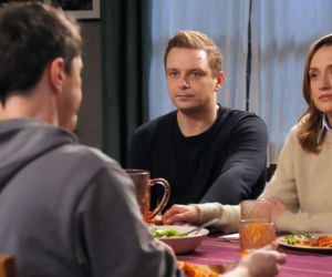 Barwy szczęścia odc. 3369. Daniel (Marcin Bikowski), Emil (Artem Malaszczuk), Asia (Anna Gzyra), Hubert (Marek Molak)