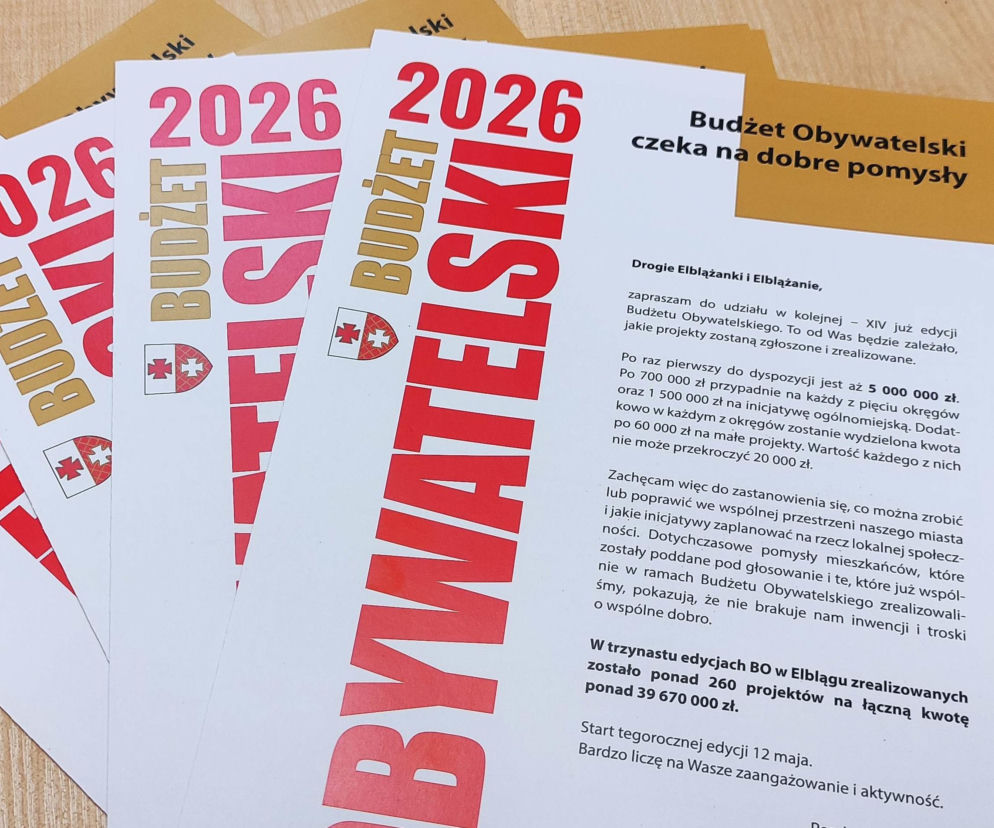 Nowy Elbląg proponuje nowy Budżet Obywatelski. Zaprasza mieszkańców do konsultacji społecznych