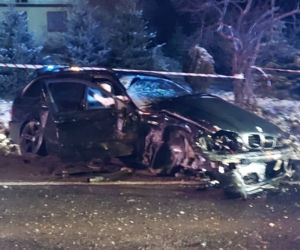 wypadek w Parszowie 11.02.2022