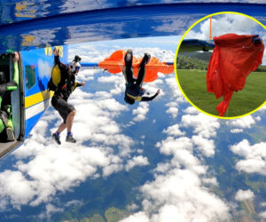 Spadochroniarz oszukał przeznaczenie! Film z przestworzy budzi grozę