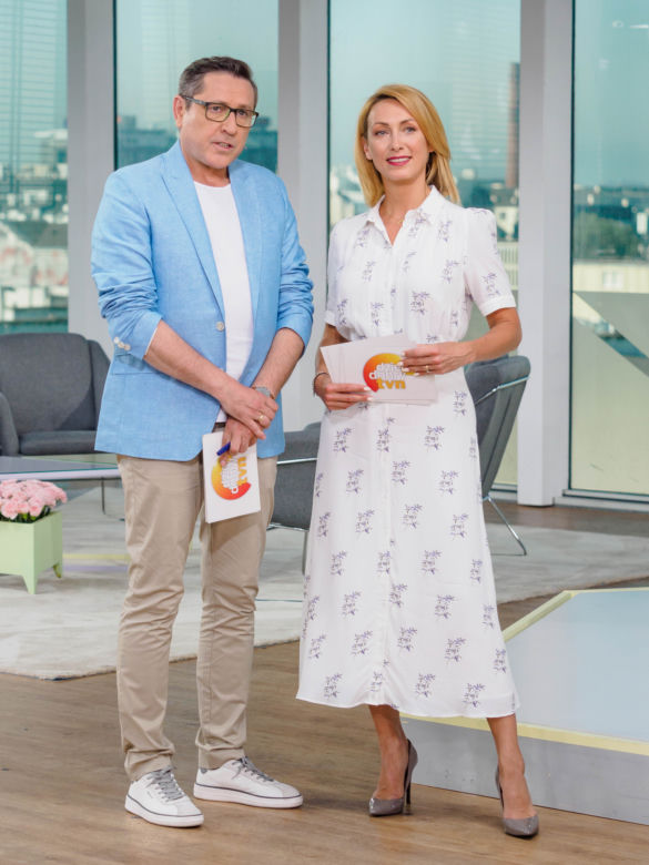 Andrzej Soltysik i Anna Kalczyńska - prowadzący program "Dzień Dobry TVN"