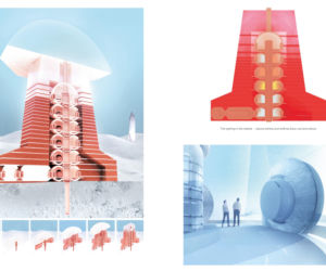 Wizualizacja projektu Lunar Lighthouse (2018)