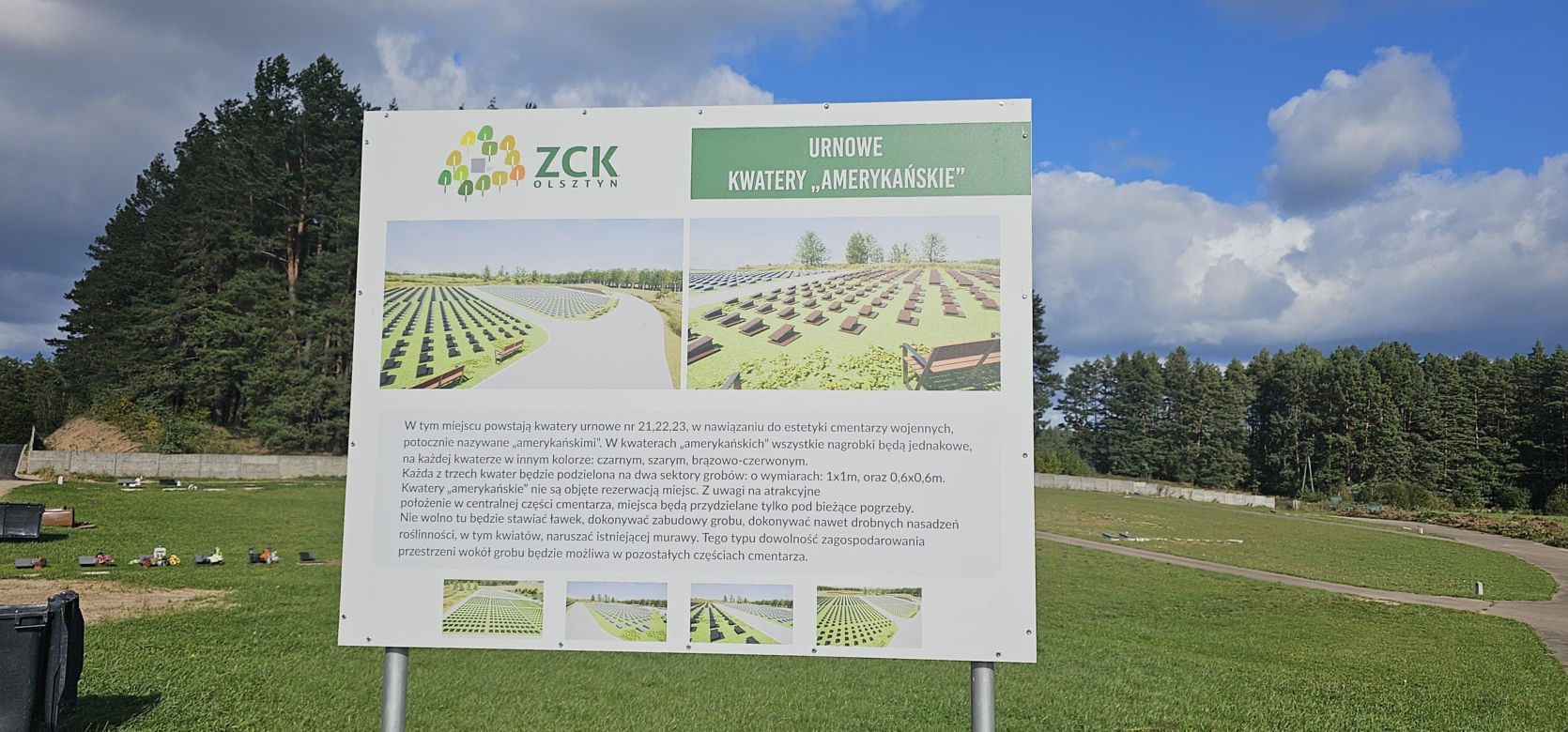 Tak wygląda „amerykański” cmentarz w Dywitach. Ile kosztuje miejsce?