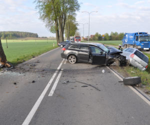 Wypadek na trasie Działdowo-Kozłowo. Dwie osoby w szpitalu
