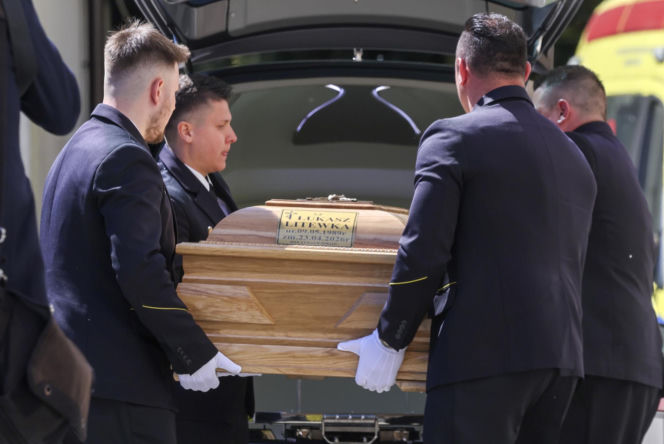 Politycy na pogrzebie Łukasza Litewki