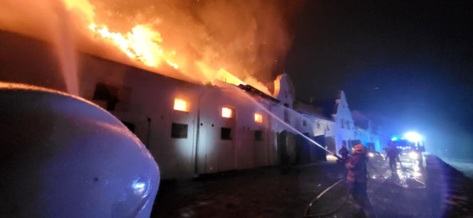 Pożar stadniny w Mosznie