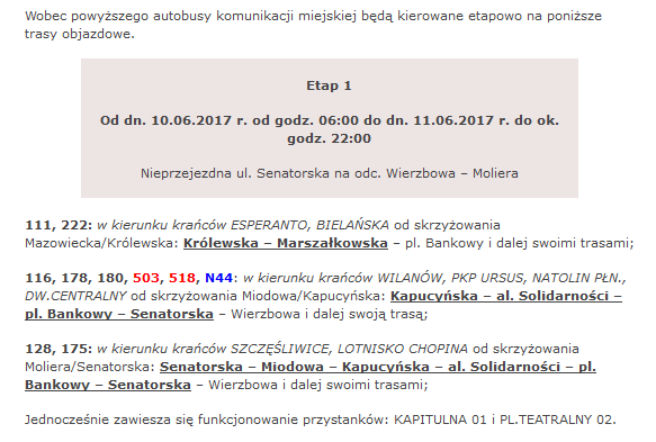 Triathlon 2017 Warszawa 11 czerwca utrudnienia 2