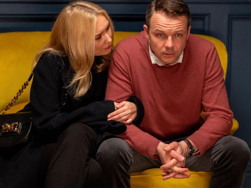 Barwy szczęścia, odcinek 3040: Karolina (Marta Dąbrowska), Bruno (Lesław Żurek)