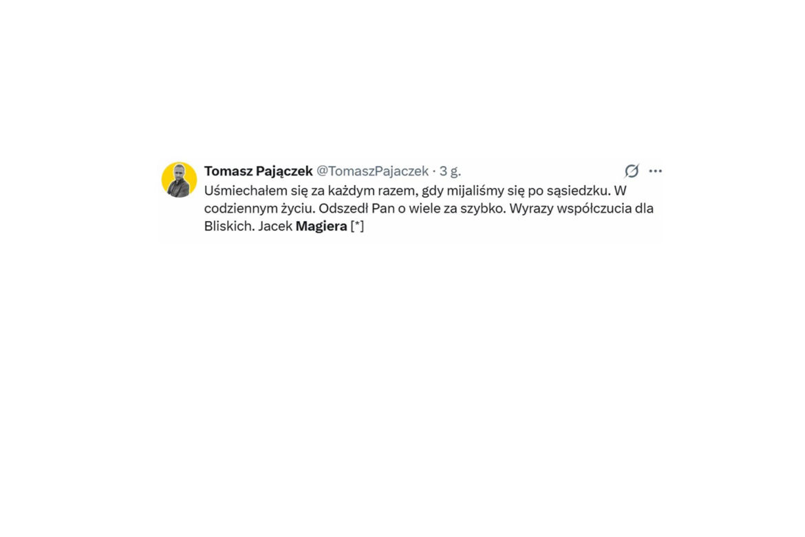 Jacek Magiera nie żyje. Tak go żegnają