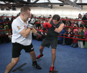Adamek vs Głazkow, trening z... burmistrzem