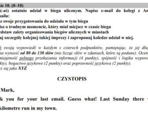 E-maile i listy na maturze z języka angielskiego. Poziom podstawowy. Przykładowe zadania