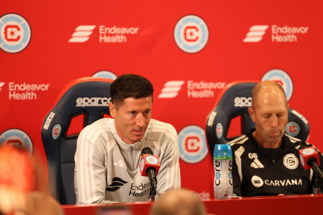 Robert Lewandowski na konferencji Chicago Fire