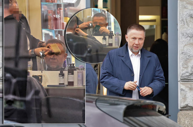 Wpadł pod maszynkę i na kawę: Minister Kierwiński na posterunku elegancji [ZDJĘCIA]