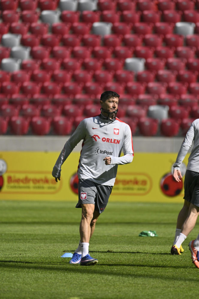 Trening reprezentacji Polski przed meczem ze Szwecją