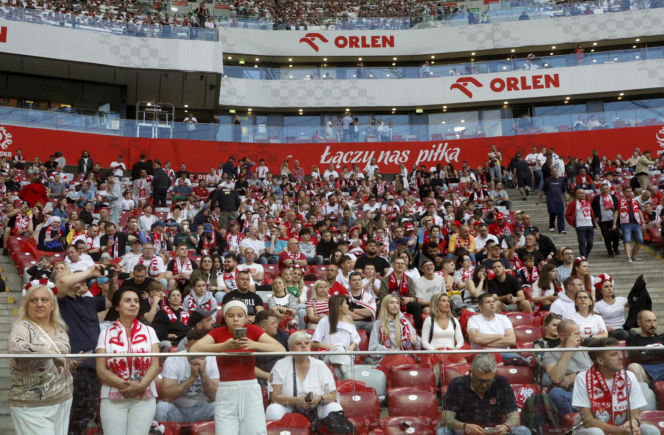 Kibice na meczu Polska-Nigeria