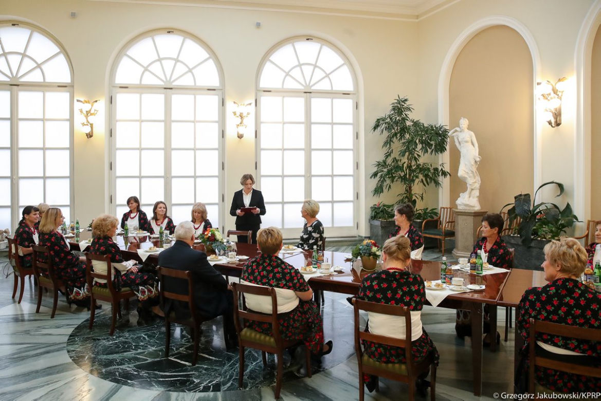 Agata Duda gościła członkinie Koła Gospodyń Wiejskich