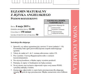 Matura 2019, język angielski poziom rozrzeszony