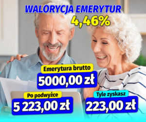 Waloryzacja emerytur 4,46%