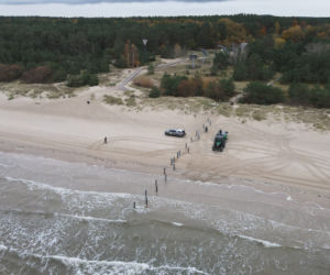 Płot na granicy polsko-niemieckiej w Świnoujściu