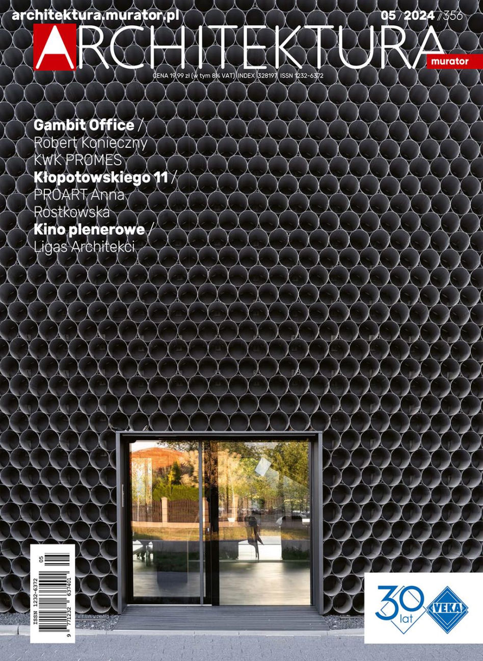 Okładka numeru 5/2024: Gambit Office w Gliwicach, proj. Robert Konieczny KWK Promes