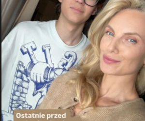 Na Wspólnej na planie. Kajtek (Mikołaj Szostek), Monika (Sylwia Gliwa)