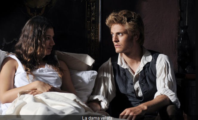 Dama w czarnym welonie. Anita (Ursula Corber), Matteo (Jaime Olias)