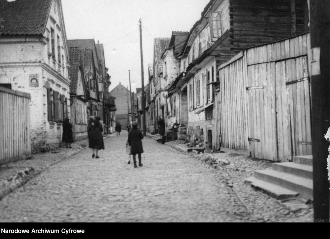 Ulica w dzielnicy Chanajki, Białystok, 1932 r.
