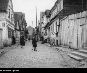 Ulica w dzielnicy Chanajki, Białystok, 1932 r.