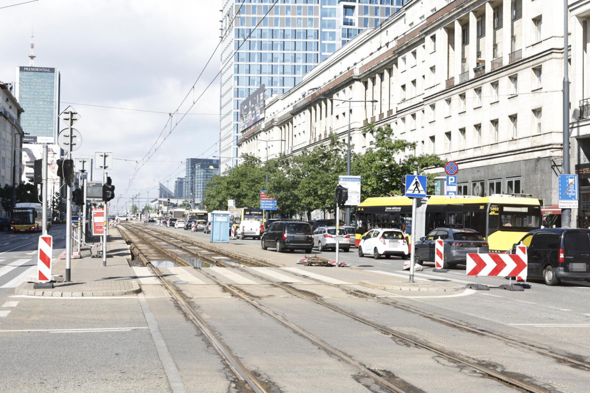 Remont torów na Jerozolimskich