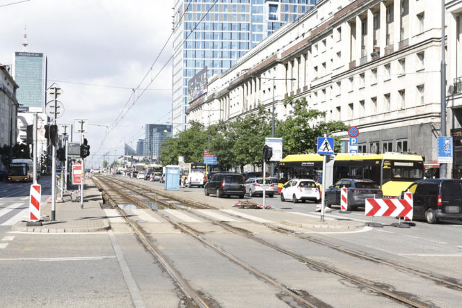 Remont torów na Jerozolimskich