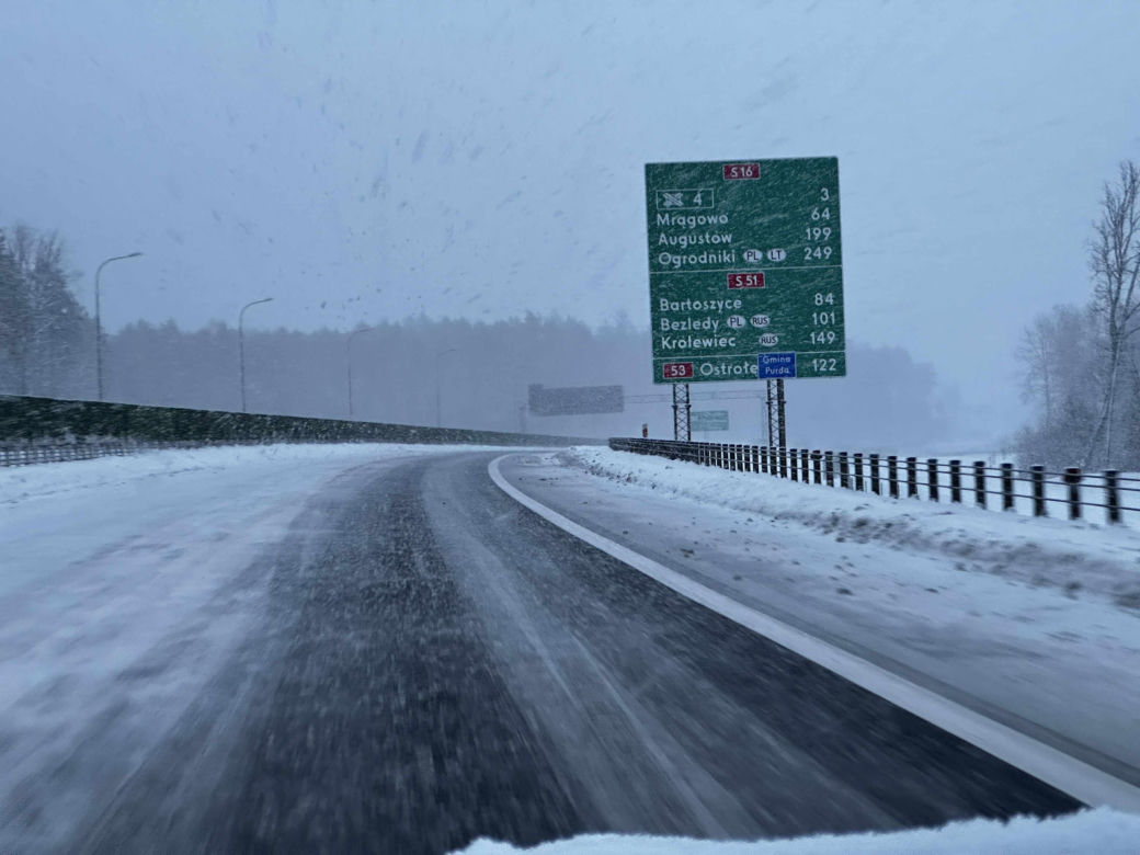 Śnieg na północy Polski