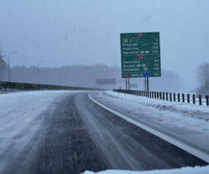 Śnieg na północy Polski