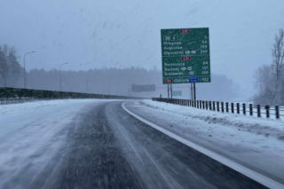 Śnieg na północy Polski