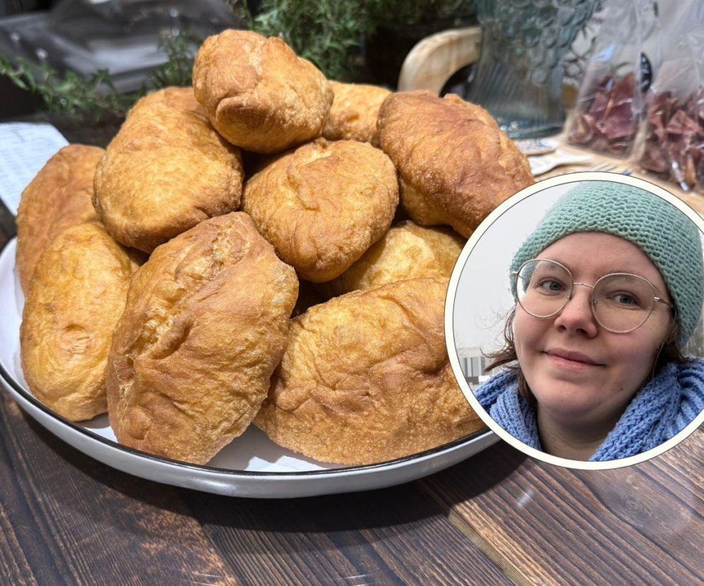 Pączek z paprykarzem kamieńskim/Paula Dąbrowska