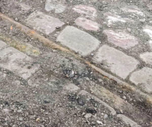 Przedwojenne torowisko tramwajowe na ul. Emilii Plater