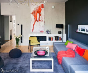 Salon w stylu industrialnym