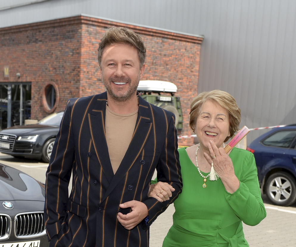 Piasek z mamą na prezentacji ramówki TVN