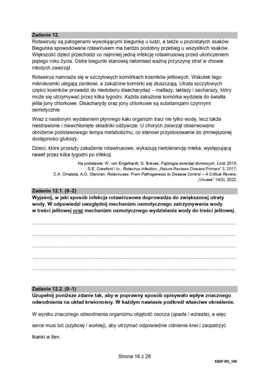 Biologia arkusze MATURA 2024 rozszerzenie FORMUŁA 2015