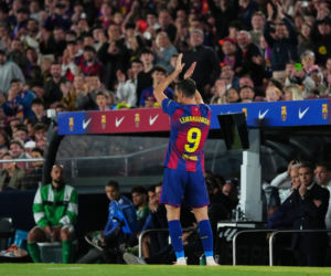 Robert Lewandowski po pożegnalnym meczu na stadionie Barcelony