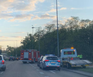 Wypadek przy rondzie Starzyńskiego w Warszawie