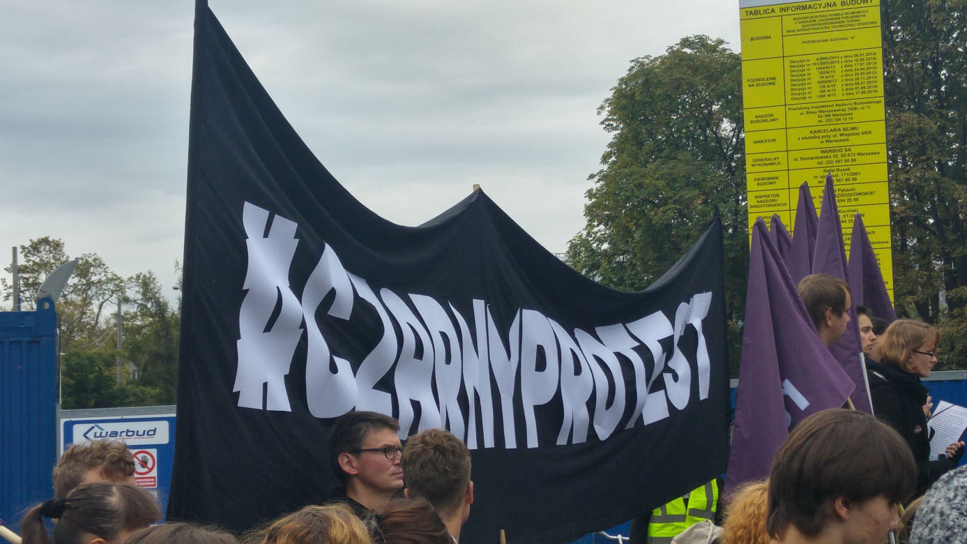 Czarny protest w Warszawie 22 września