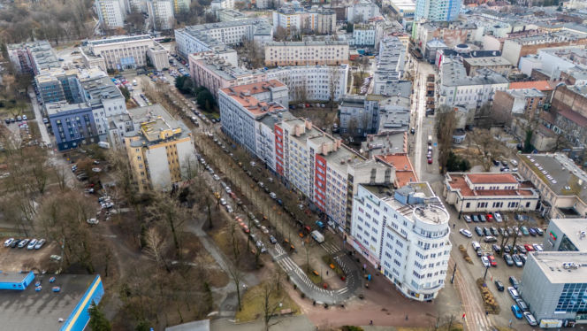 Przedwojenny drapacz chmur przy al. Zwycięstwa 1, Sosnowiec