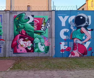 Street-art na murach aresztu
