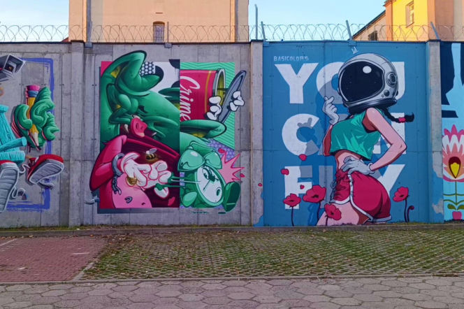 Street-art na murach aresztu