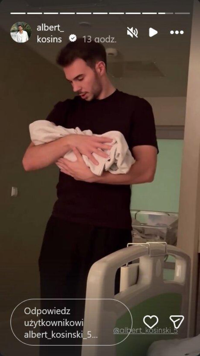 Ledwo przeciął pępowinę, już wirował z maluchem! Co za sceny na porodówce