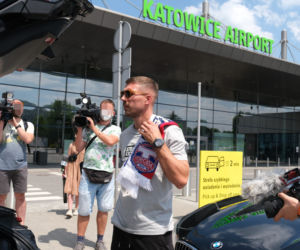 Lukas Podolski już w Zabrzu. Czekali na niego kibice
